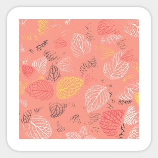 Autumn, Leaves Pattern 6 Sticker